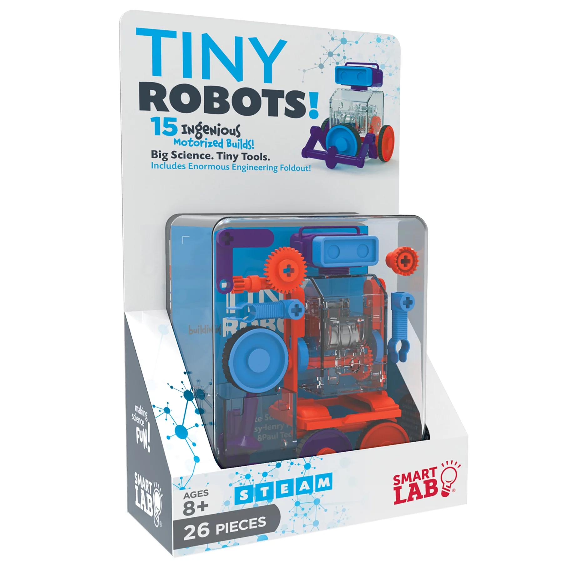 SmartLab Toys TINY Robots with 15 Ingenious Motorized Builds. Big Science. Tiny Tools.