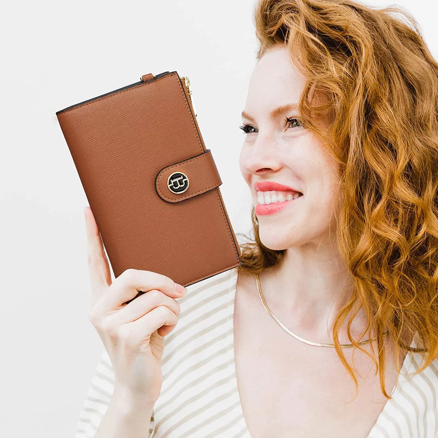 BOSTANTEN Womens Leather Wallets RFID Blocking Large Capacity Credit Cards Holder Phone Clutch