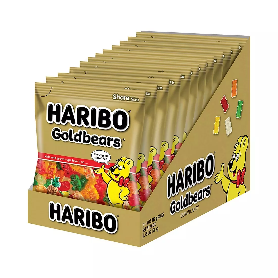 Haribo, Gold-Bears Gummi Candy, 5 Oz, 12 Ct