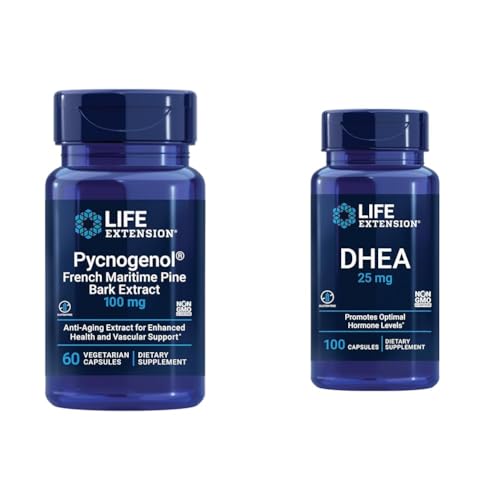 Life Extension Pycnogenol – French Maritime Pine Bark Extract – Scientifically Studied healthy aging & Vascular Health Supplement – Non-GMO, Gluten-Free, Vegetarian – 60 Capsules