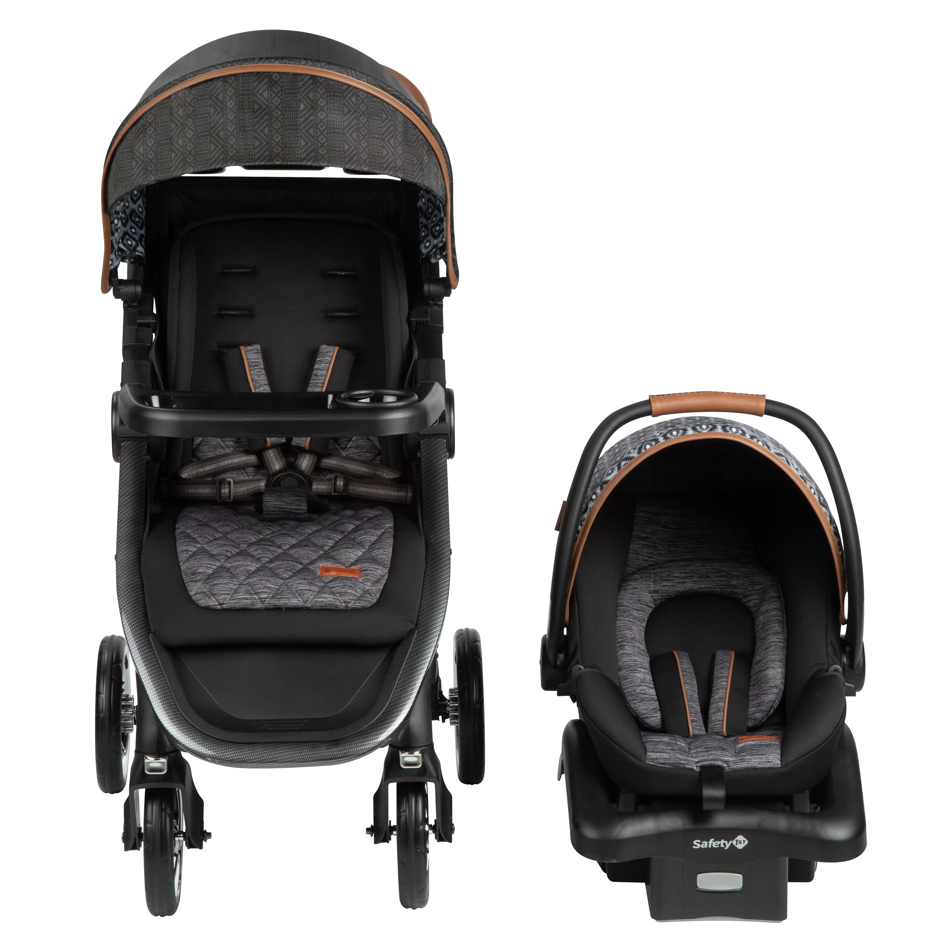 Monbebe Bolt Travel System Stroller and Infant Car Seat, Urban Boho