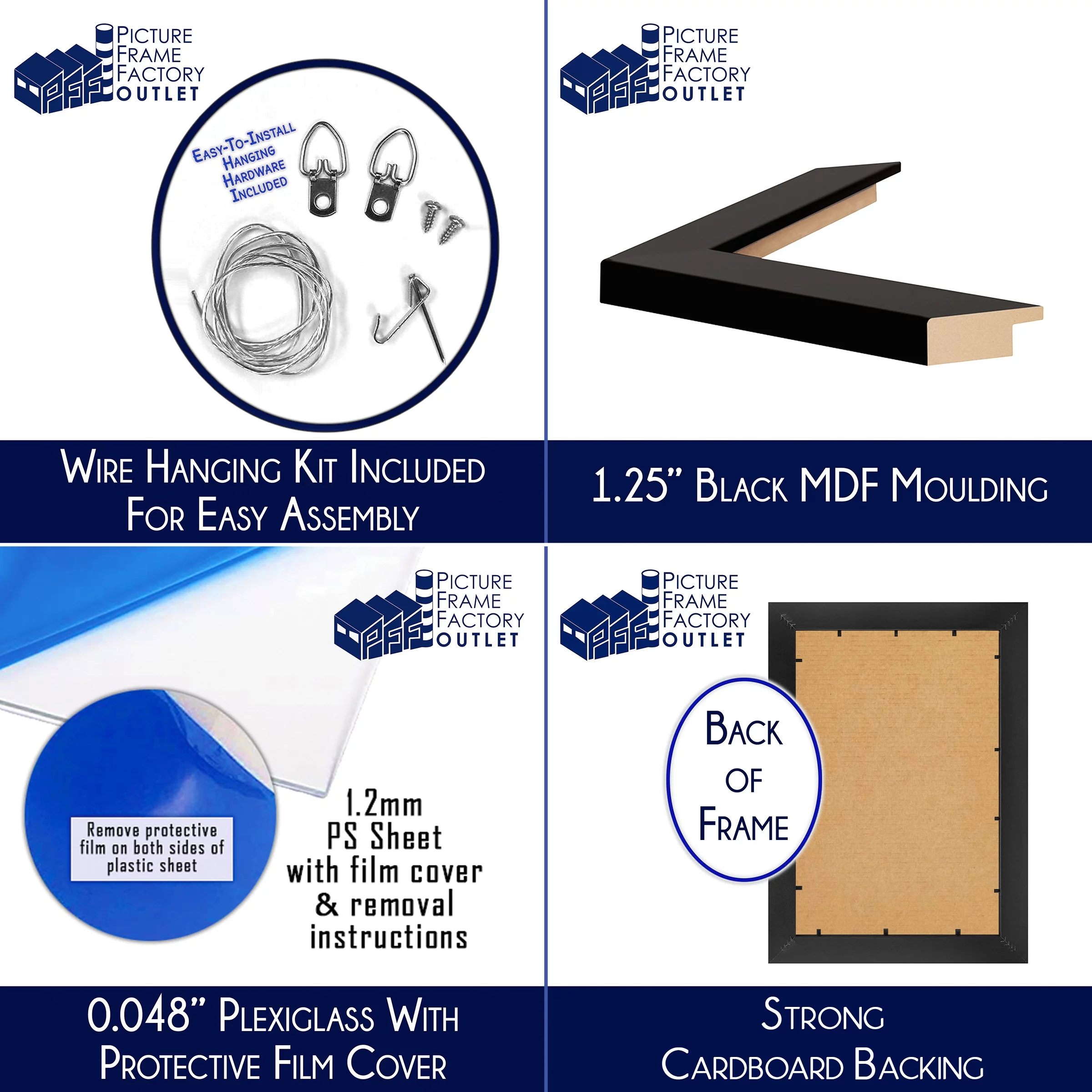 PFF PictureFrameFactoryOutlet - 15x24 Inch - Premium 1.25