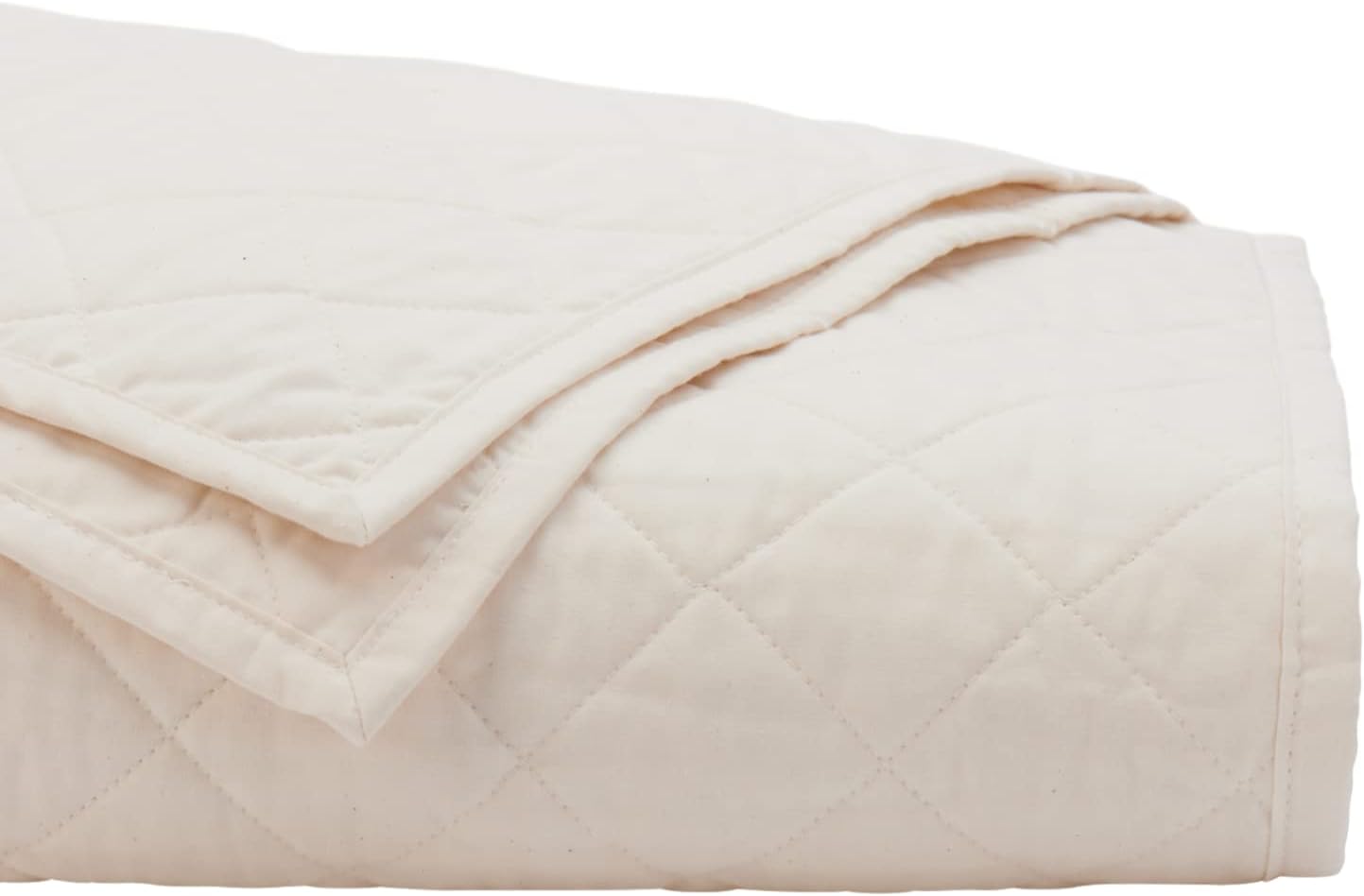 Red Land Cotton Classic Luxury Quilt | American Grown 100% Cotton Batting | Lightweight All Season USA Made Vintage Style Bedspread | Durable Oversized and Machine Washable | King/Cal King | Natural