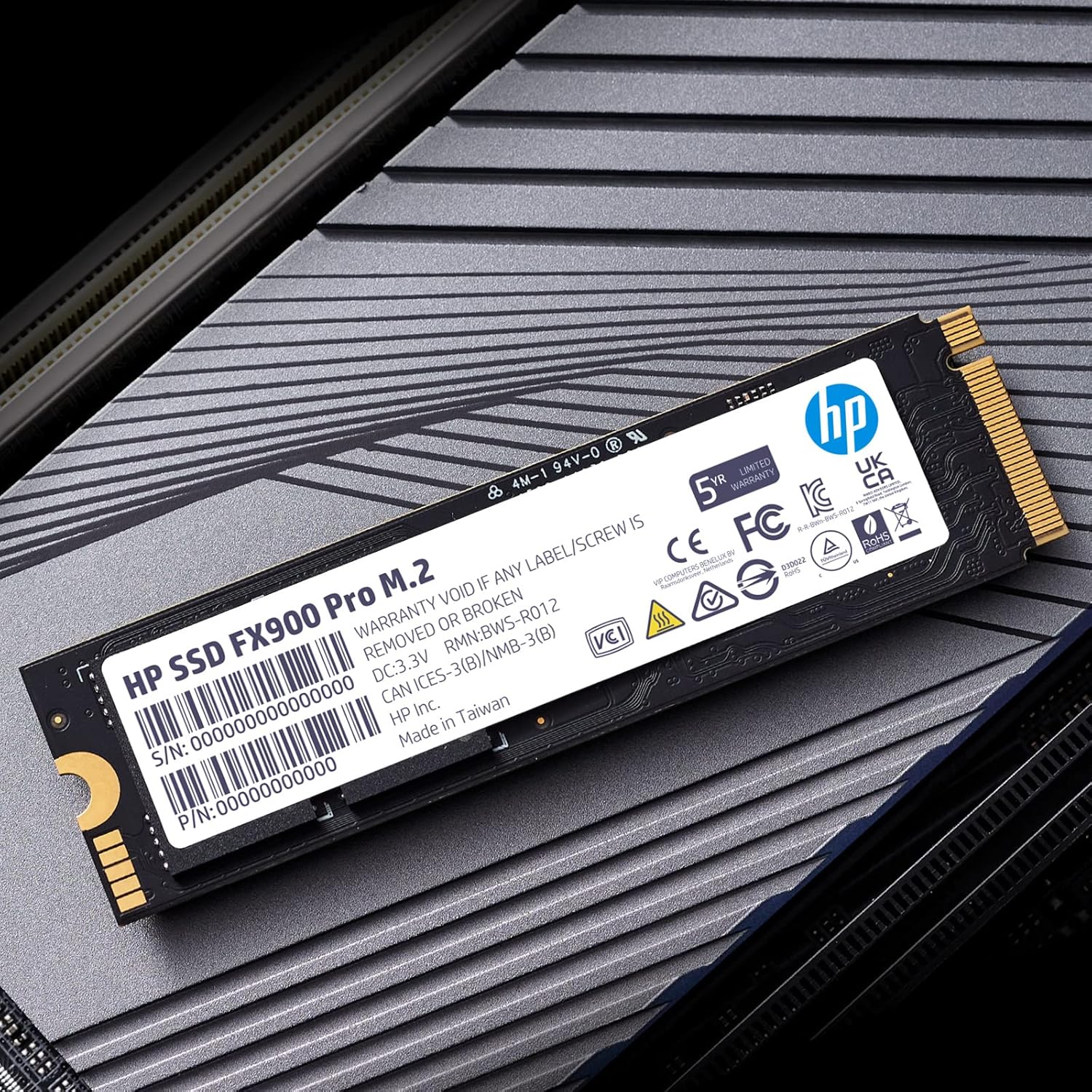 HP FX900 Pro 2TB NVMe GEN4 Gaming SSD - PCIe 16 Gb/s, M.2 2280 3D TLC NAND Internal Solid State Drive Up to 7400 MB/s with RAM Cache - 4A3U1AA#ABB