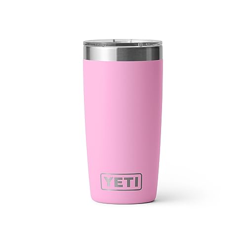 YETI Rambler 10 oz Tumbler, Stainless Steel, Vacuum Insulated with MagSlider Lid, Firefly Yellow
