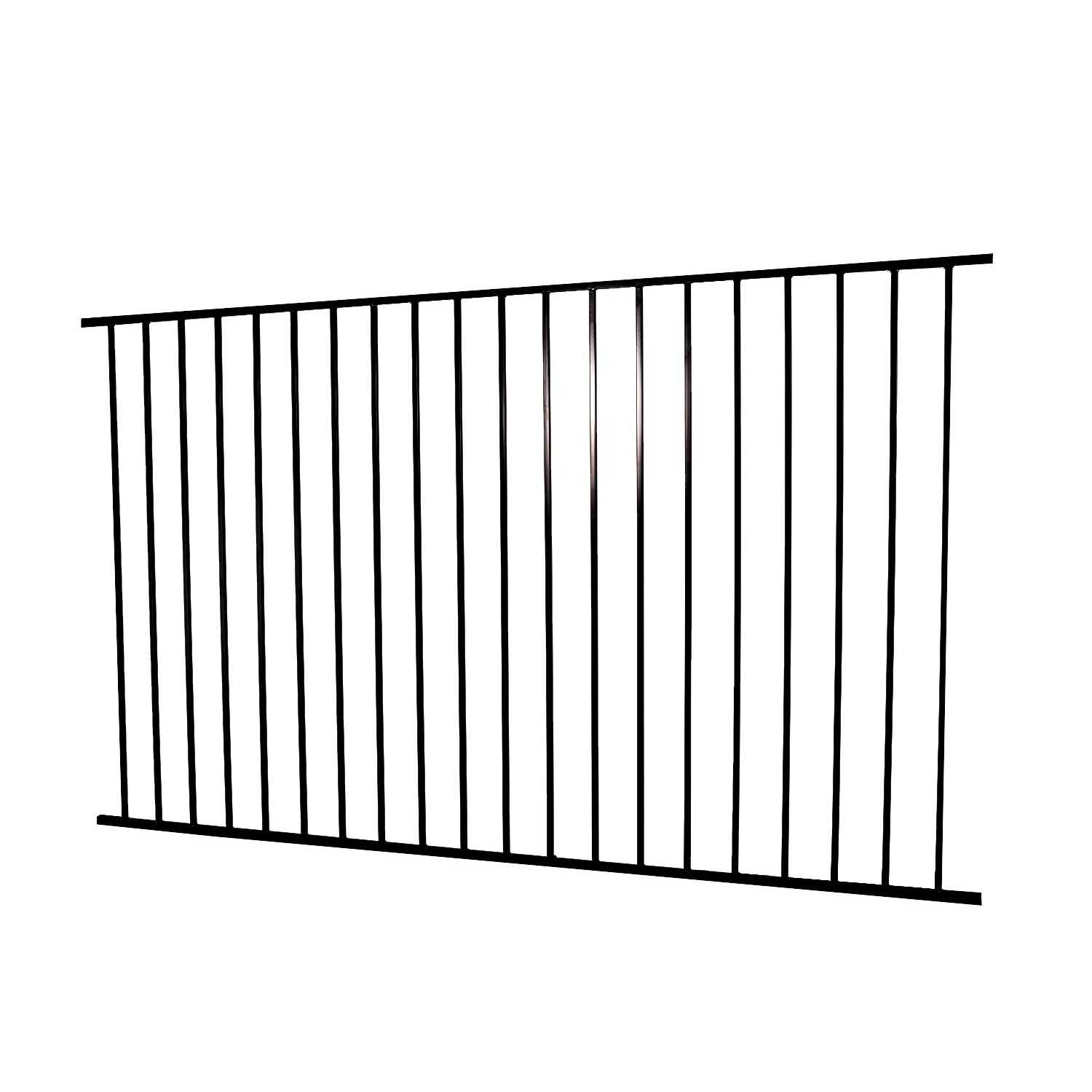 Unbranded Monroe 5-ft H x 8-ft W Black Steel Decorative Fence Panel 58281340 - Shop Hardware Tools Online Store