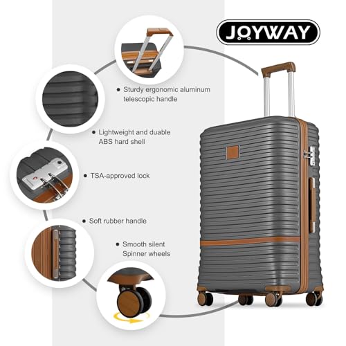 Joyway Expandable Carry on Luggage Sets Airline Approved, Lightweight Hard Shell 20 Inch Carry-on Suitcase with Spinner Wheels