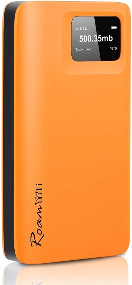 RoamWiFi R10 Portable WiFi Device 4G Router Mobile Hotspot, Wireless WiFi Portable Hotspot with US 10GB & Global 1GB Initial Data 30Day, No SIM Card