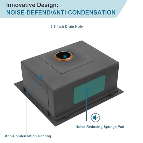 25 Inch Utility Laundry Sink Drop In 16 Gauge Stainless Steel Single Bowl Laundry Room Sink Laundry & Utility Room Kitchen Sinks 25