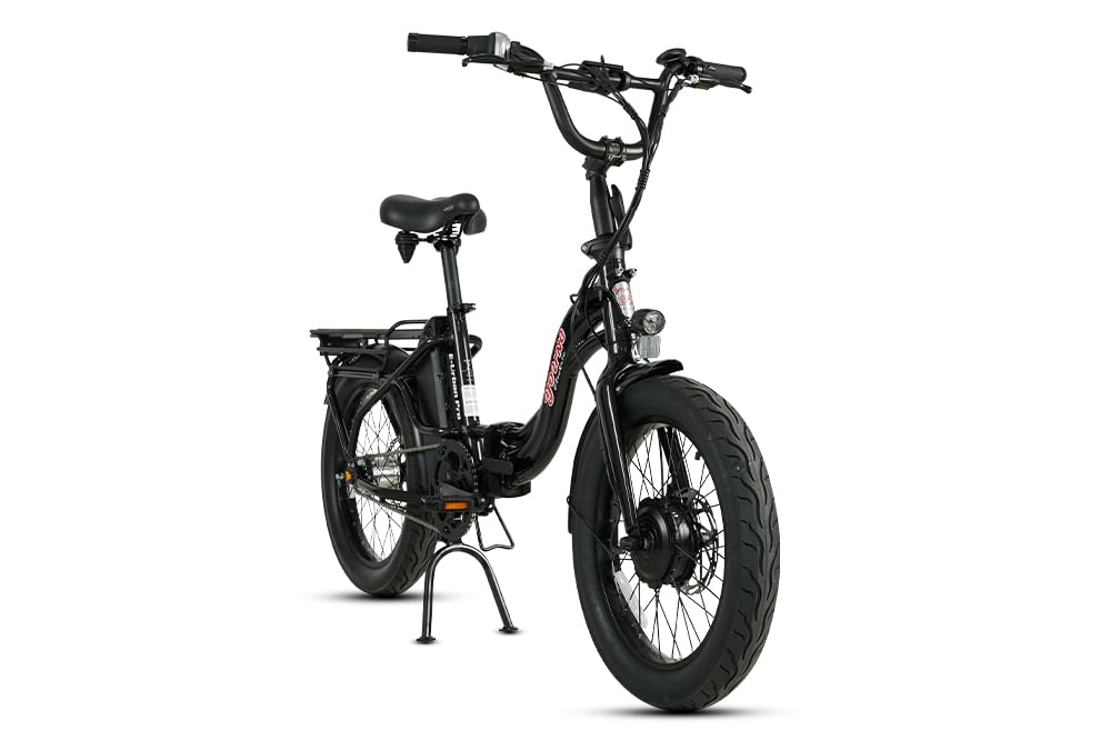 SDU E-Urban, 500W Young Electric Commute Bike, 500W Lightweight Folding Ebike for Adults, 20'' x 3.0'' Tire with Internal Gear Hub