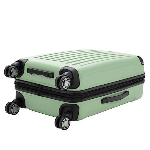 Kenneth Cole REACTION Renegade Luggage Expandable 8-Wheel Spinner Lightweight Hardside Suitcase, Navy Blue, 20-Inch Carry On