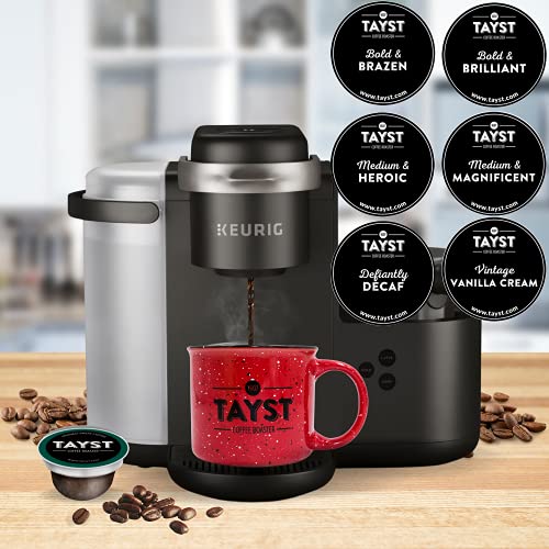 Tayst Coffee Pods, Defiantly Decaf Dark Roast, K Cups Compatible with Keurig Coffee Maker, Sustainable Single Serve, Pack of 30