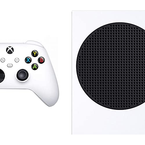Microsoft RRS-00001 Xbox Series S 512 GB SSD All Digital, Disc-Free Gaming Console, White with Dual Controller (White & Carbon Black) Bundle with 3 YR CPS Enhanced Protection Pack