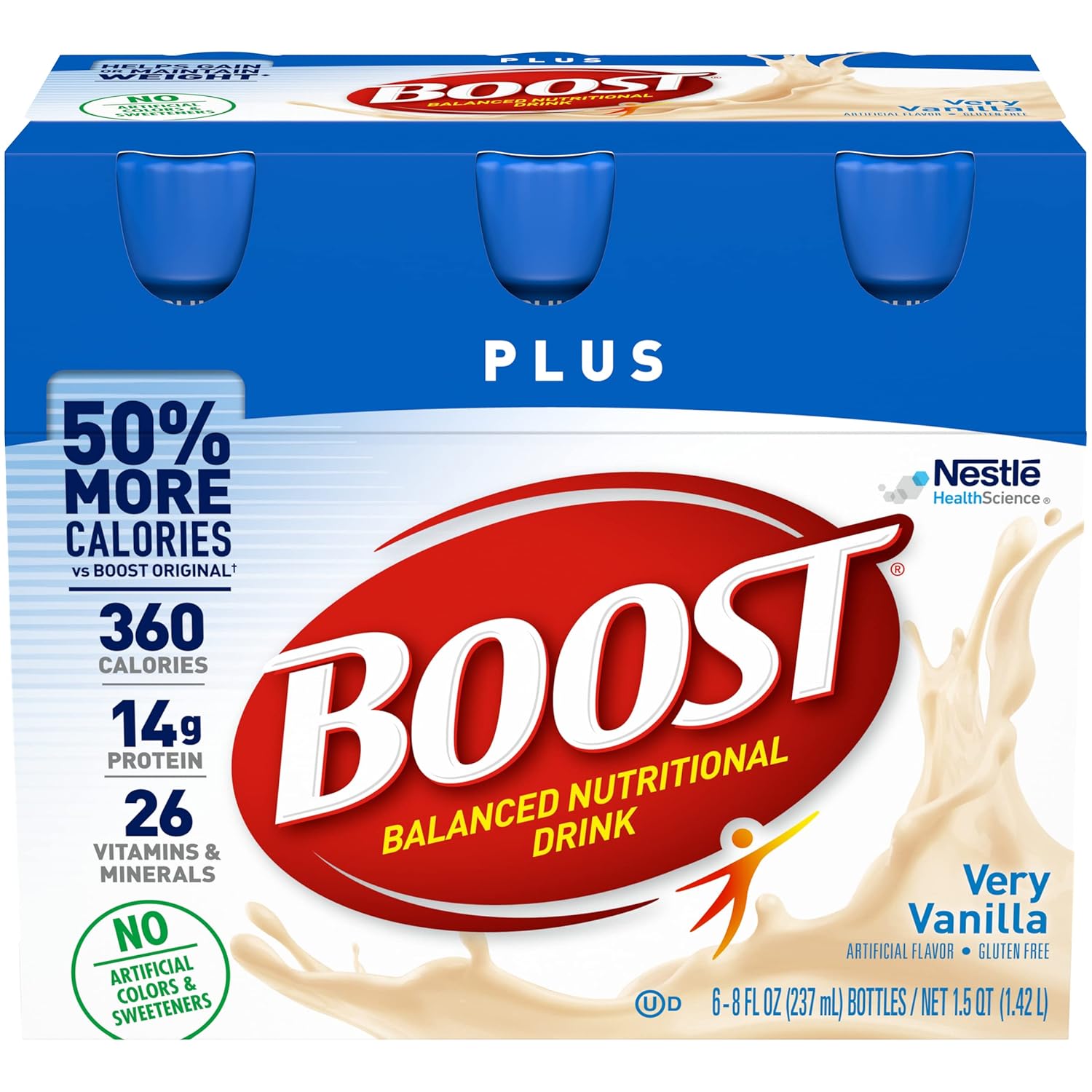 Boost Plus Complete Nutritional Drink (Vanilla, 8 Fl Oz (Pack of 2))