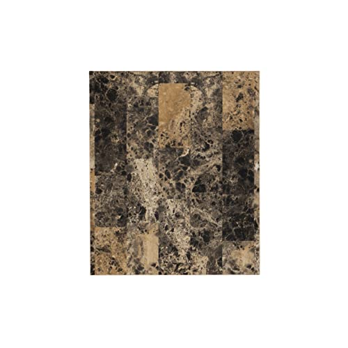 Linon Nikki Brown Faux Marble Tray Table Set