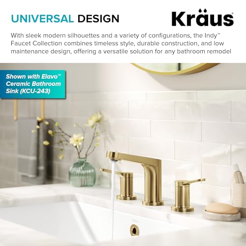 KRAUS Indy Single Handle One Hole Bathroom Sink Faucet in Chrome, KBF-1411CH