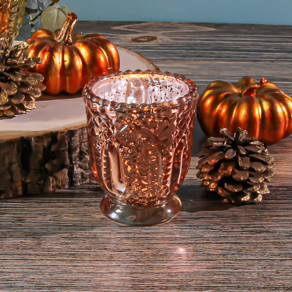 Richland Holder Royal Mercury Petite Rose Gold Set of 12