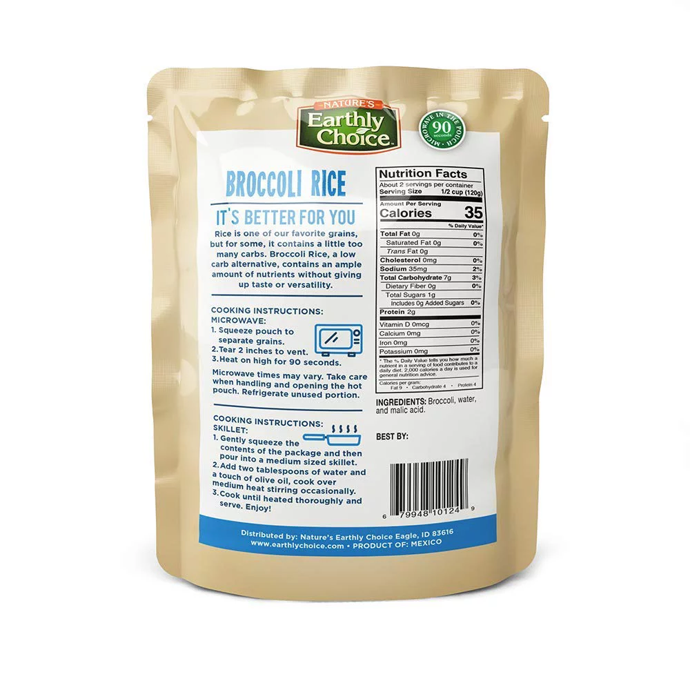Nature's Earthly Choice Broccoli Rice 8.5 oz (6-Pack)
