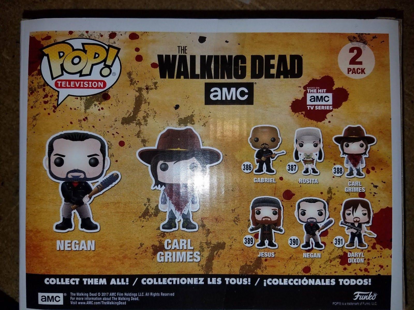 The Walking Dead Pop! Vinyl 2 Pack - Negan and Carl Grimes Funko