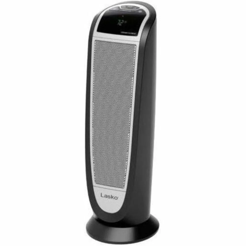 Lasko CT22766 Convection Heater - Ceramic - Electric - Electric - 1500 W - Timer - 120 V AC - 12.50 A - Remote Control - Oscillation - Indoor, Room - Tower