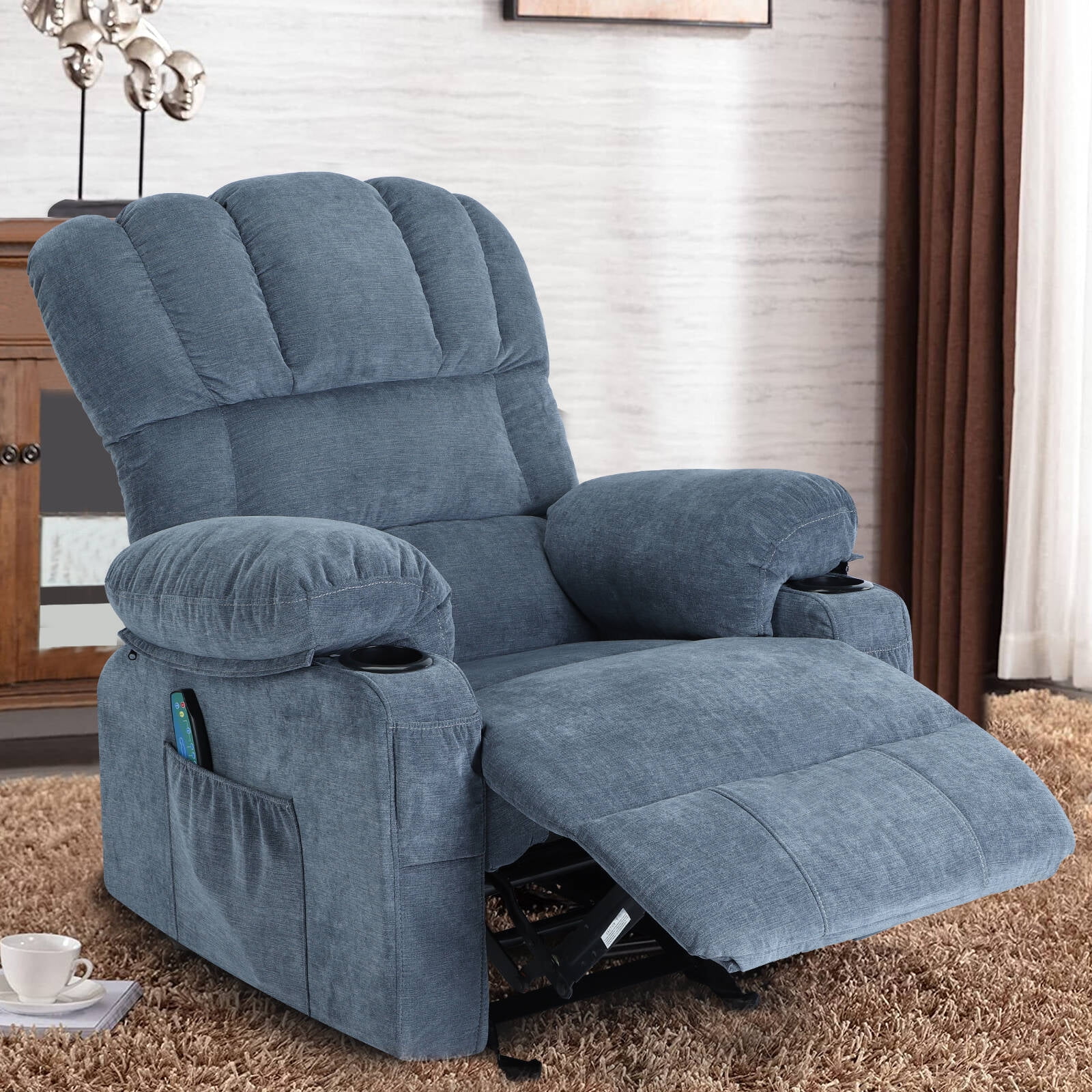 Rocker Recliner with Vibration Massage and Heat