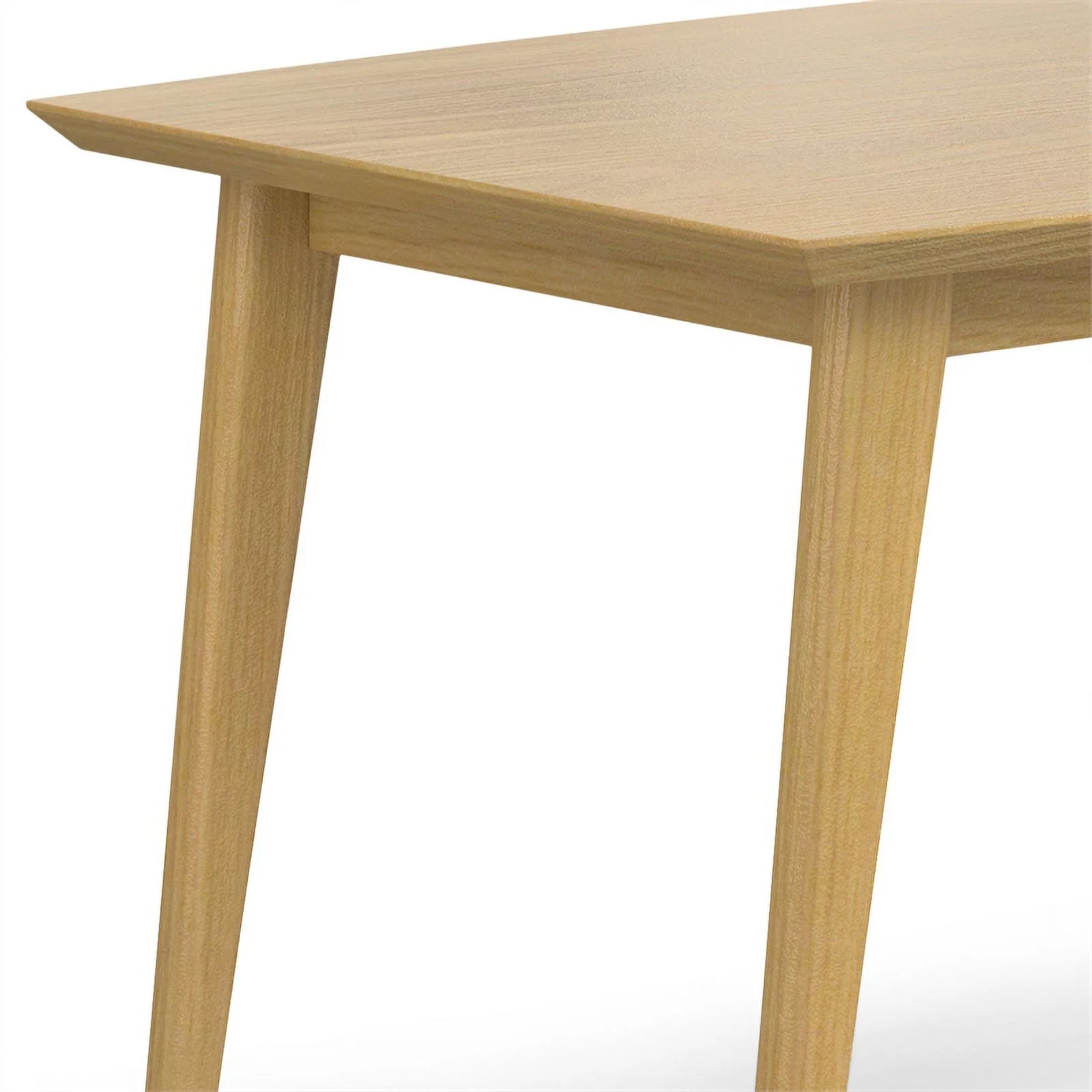 Pemberly Row Rectangle Modern Solid Wood Dining Table in Oak