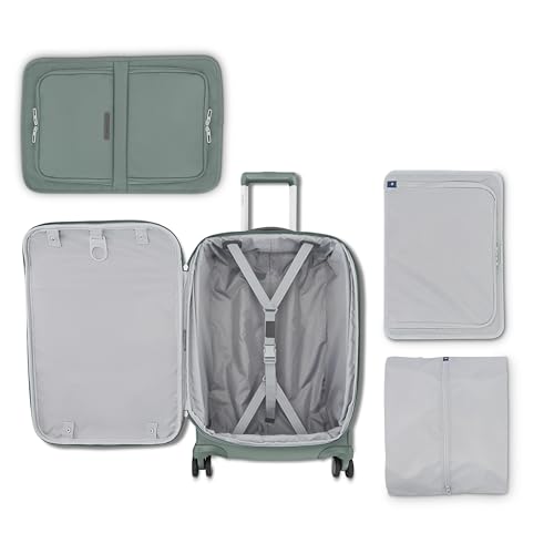 Samsonite Elevation Plus 22-Inch Carry-On - Expandable Softside Spinner Luggage - Cypress Green