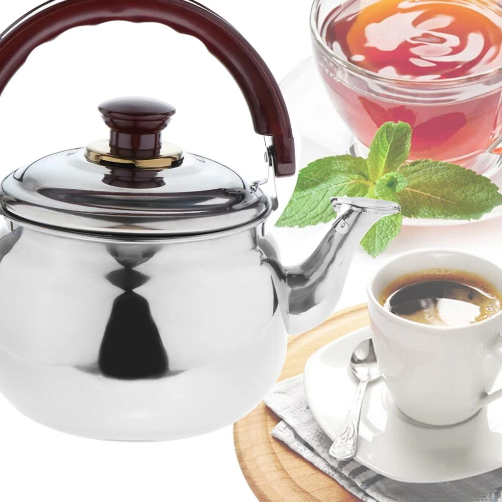 Stainless Steel Whistling Coffee and Tea Kettle, 1.0 Liter for Outdoor Indoor Use 1L