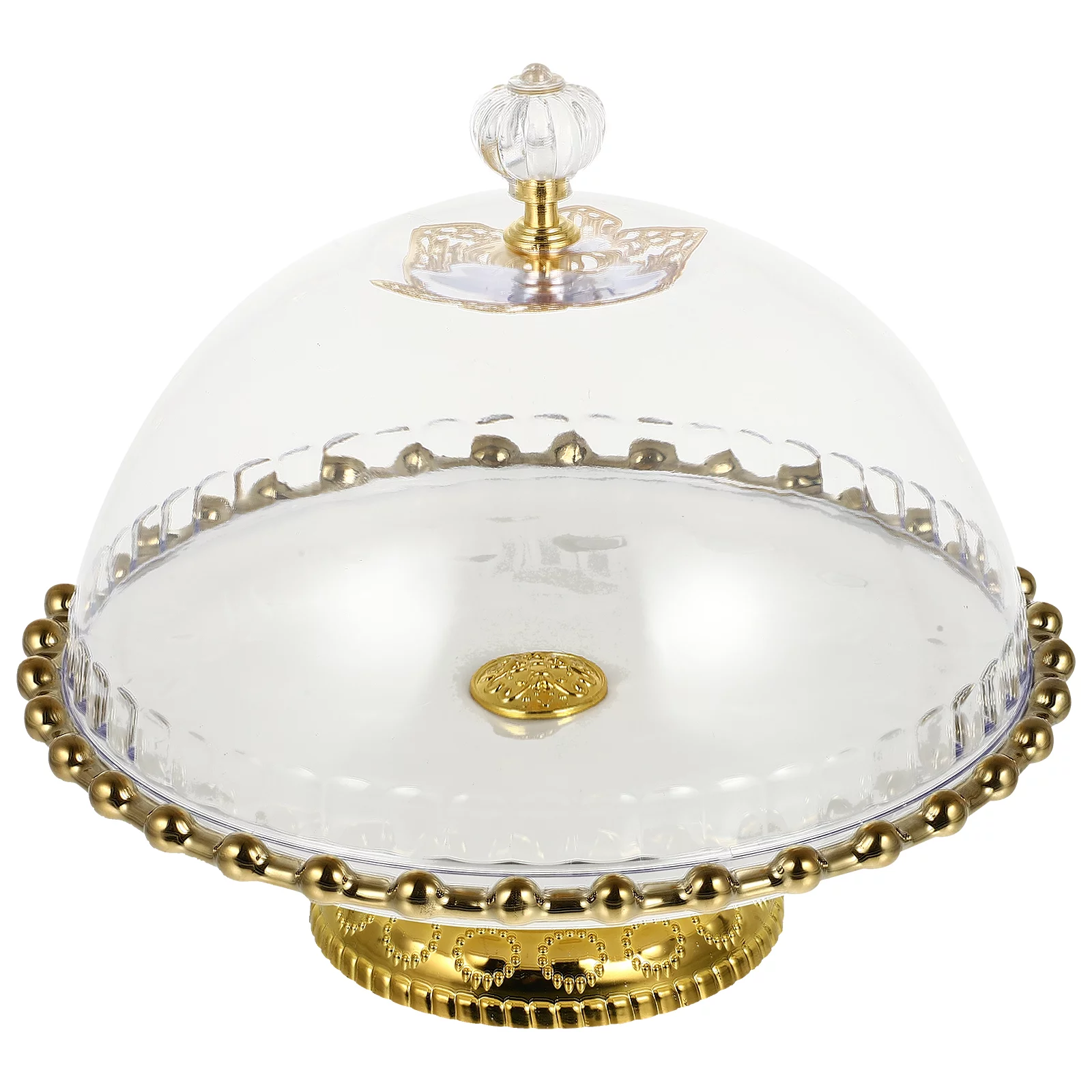 Nuolux Cake Stand Display Ceramic Dessertcupcake Serving Dome Cover Stand Tray Plate Glass Wedding Tall Tray Footed Rotating