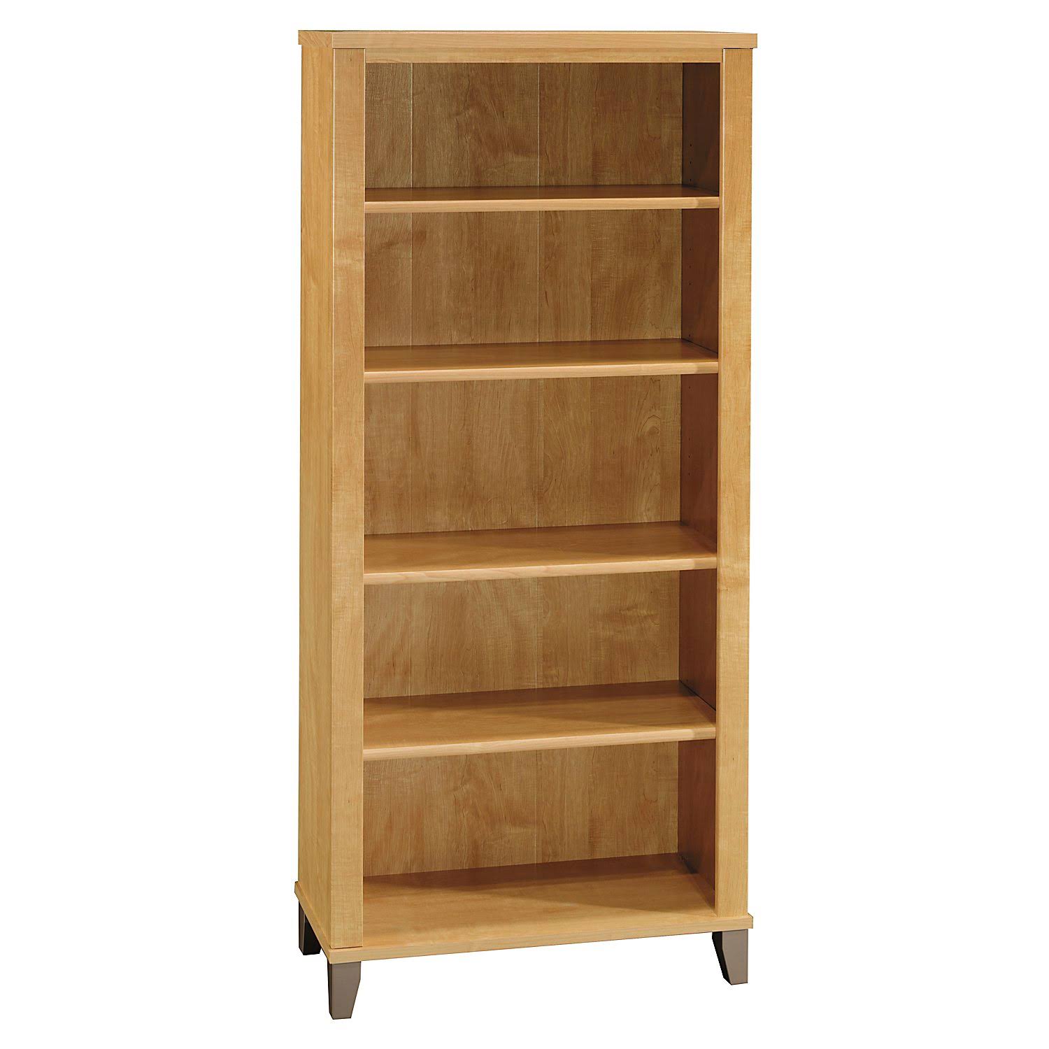 Bush Somerset 5-shelf Bookcase, Maple Cross