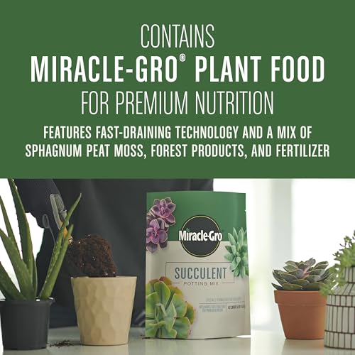 Miracle-Gro Houseplant Potting Mix - Fertilized Soil, Designed to be Less Prone to Gnats, 4 qt. (2-Pack)