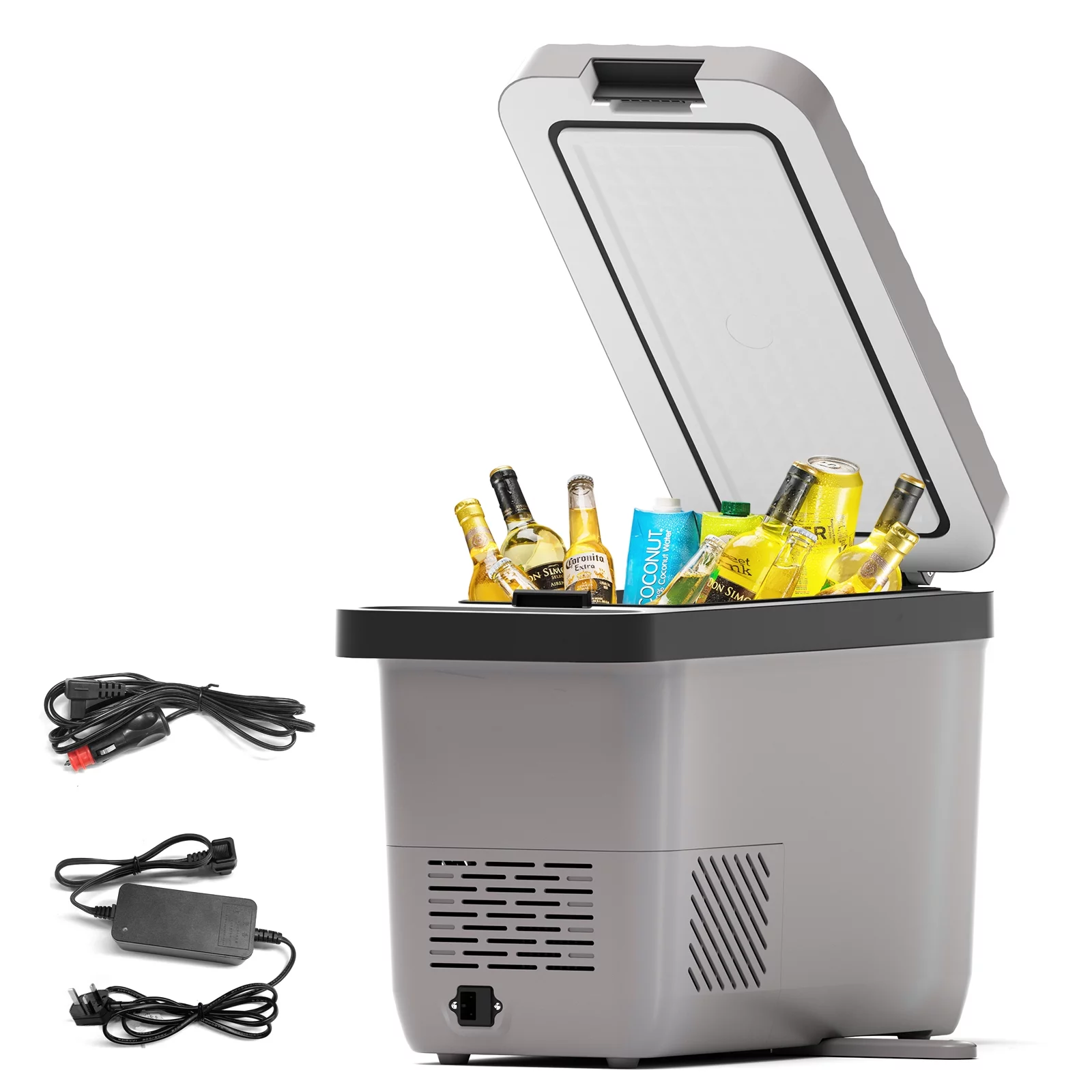 YOKEKON Portable Freezer 12V Car Refrigerator 0℉~50℉ with 12/24V DC and 100/240V AC