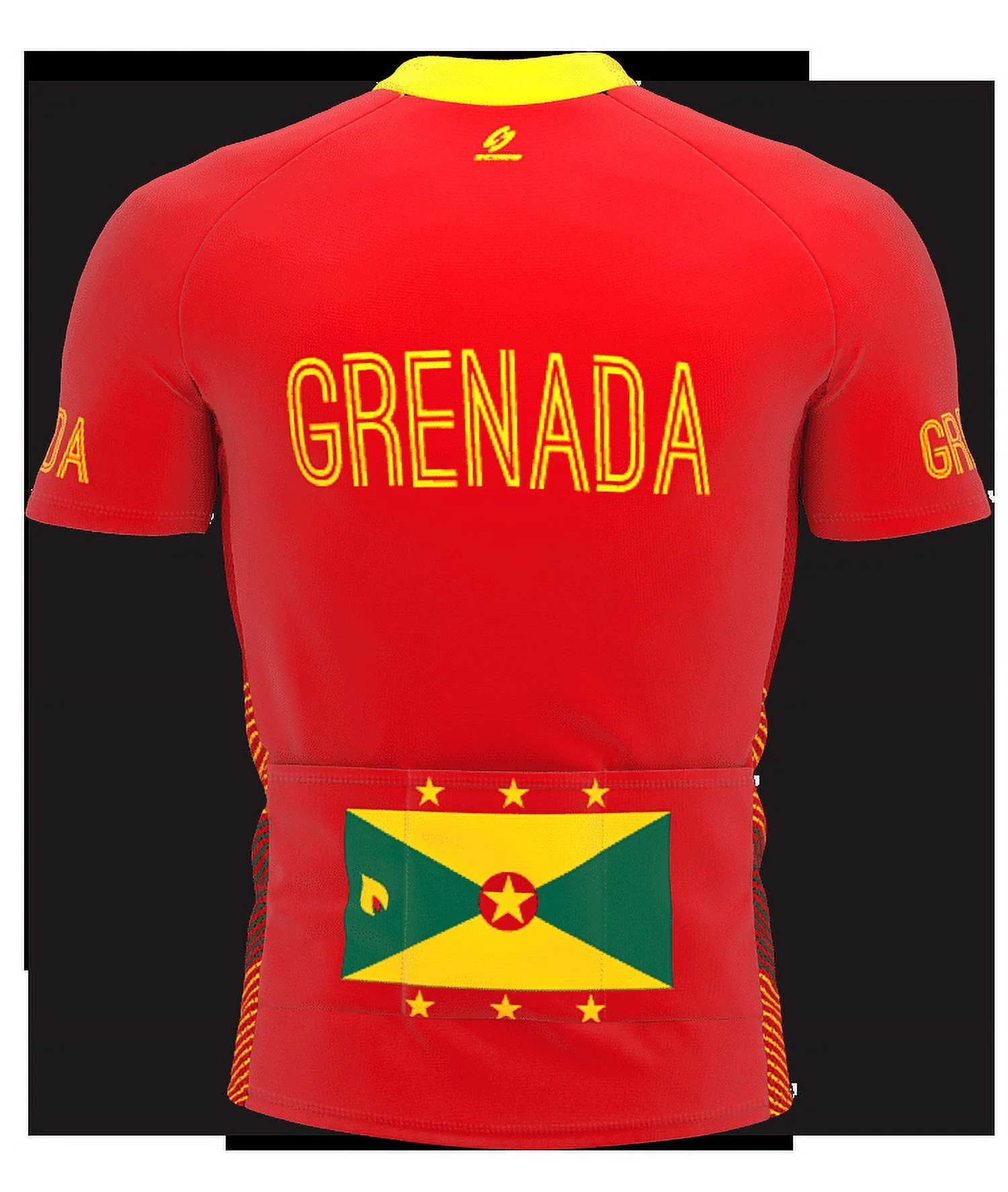 Grenada Full Zipper Bike Short Sleeve Cycling Jersey  for Men - Size XS
