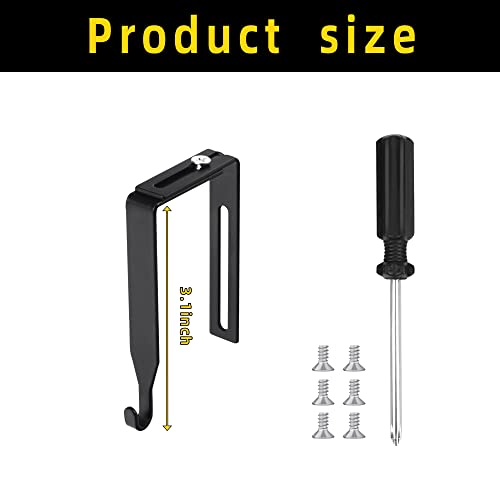 12 Pcs Adjustable Cubicle Wall Hooks Cubicle Hangers- Metal Universal Partition Hanger with Cross Screwdriver- Cubicle Accessories Over The Door Mirror Hook Fit 1.35 to 3.5 In Thick Wall Panels