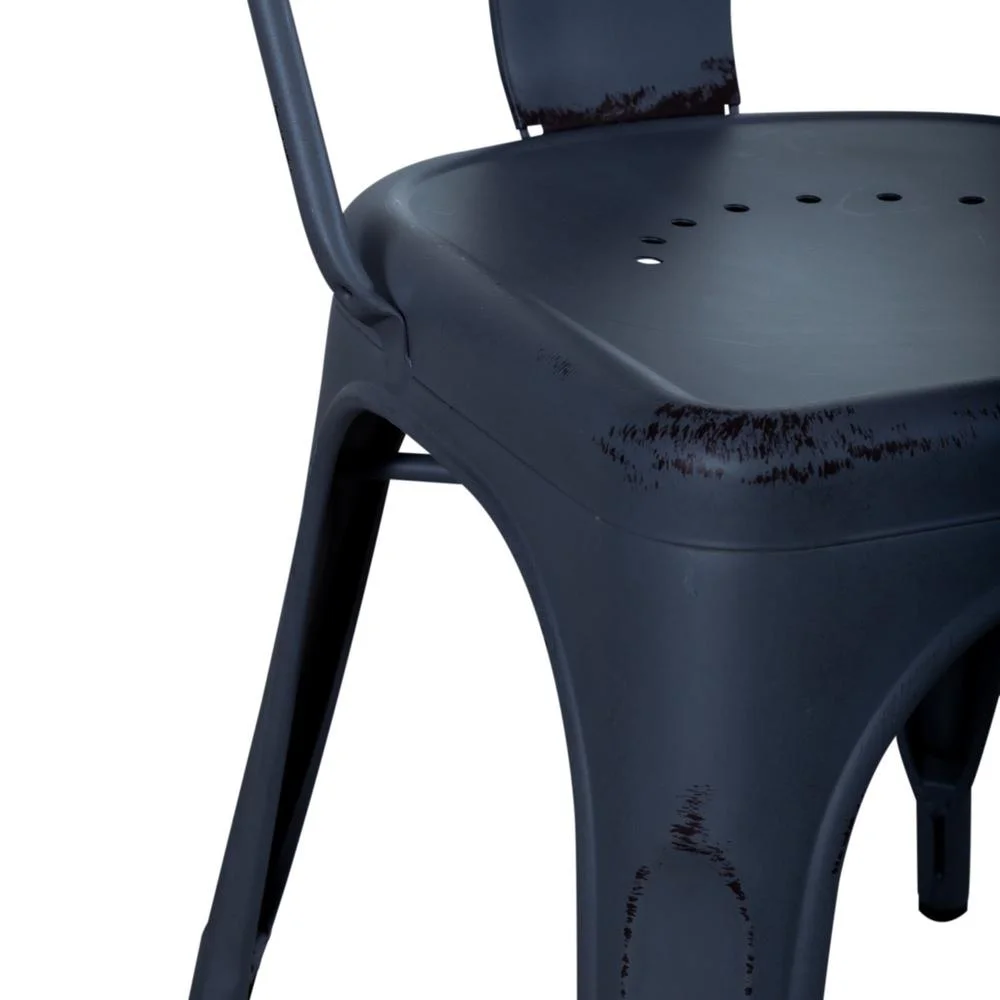 Liberty Furniture Industries Bow Back Side Chair- Navy