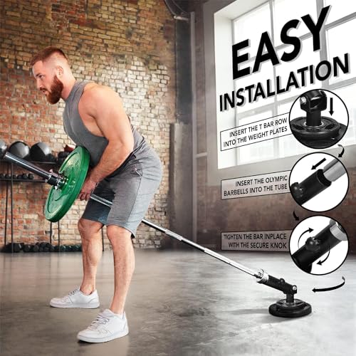 Yes4All T-Bar Row Plate Post Insert Landmine Attachment – Fit 1