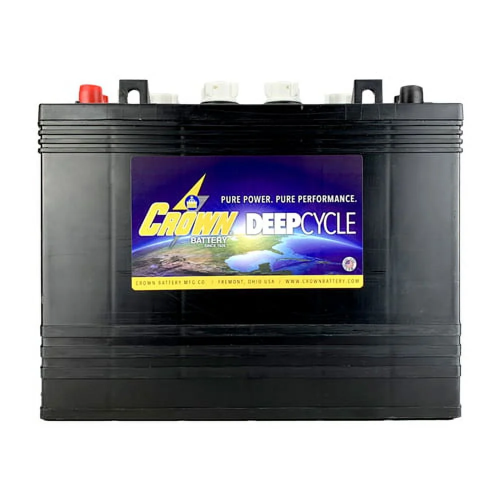 4 Pack, 48V - 12 Volt Golf Cart Batteries - Crown Battery T-1275 Club Car EzGo
