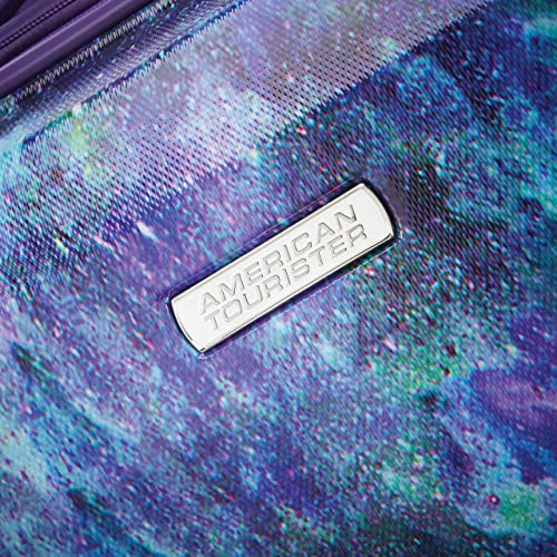 American Tourister Moonlight Hardside Expandable Luggage with Spinner Wheels, Blue Terazzo, 2-Piece Set (20/28)