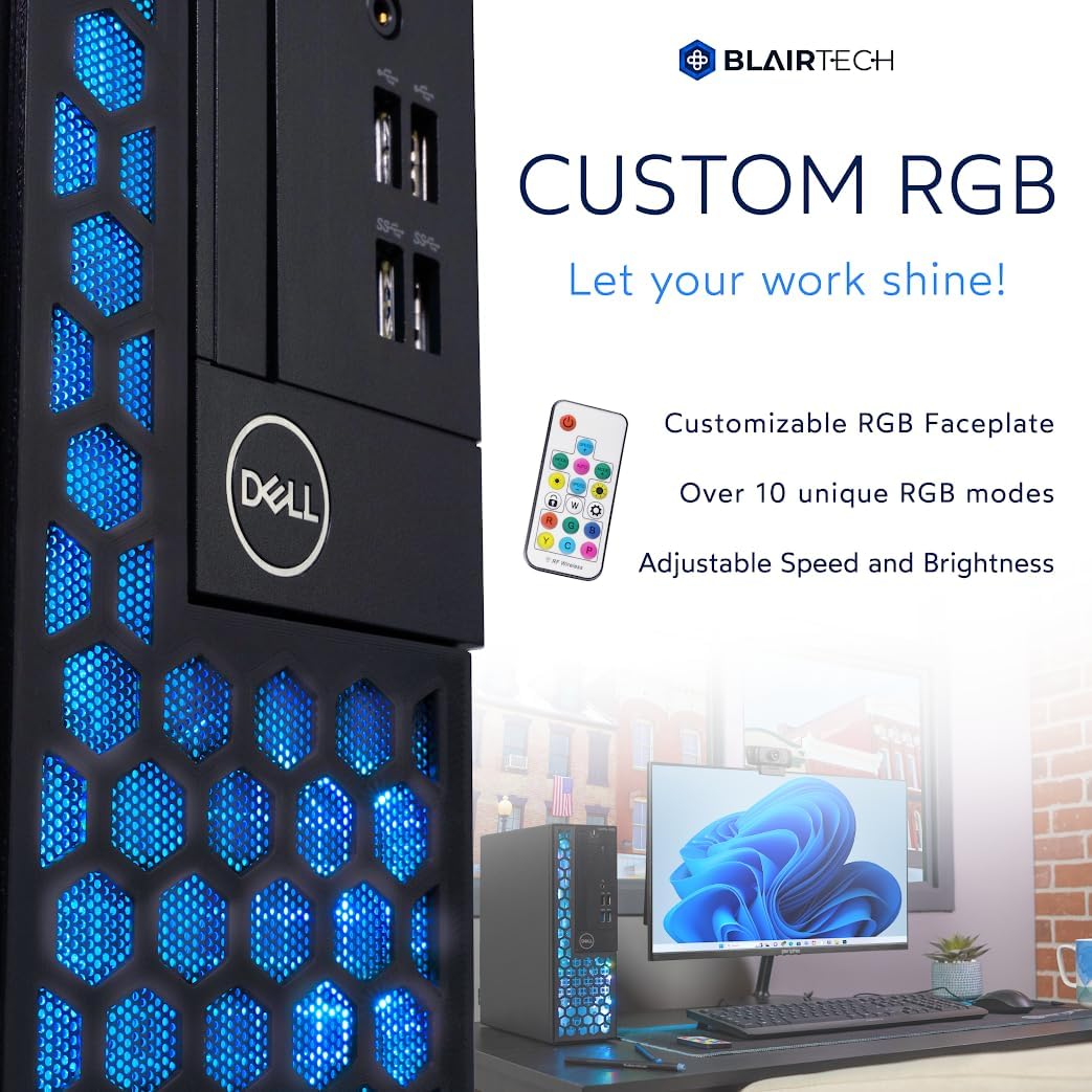 Dell Optiplex 3070 (RGB) Desktop Computer | Intel i5-8500 (3.2) | 16GB DDR4 RAM | 1TB SSD Solid State | Windows 11 Professional | Home or Office PC (Renewed)