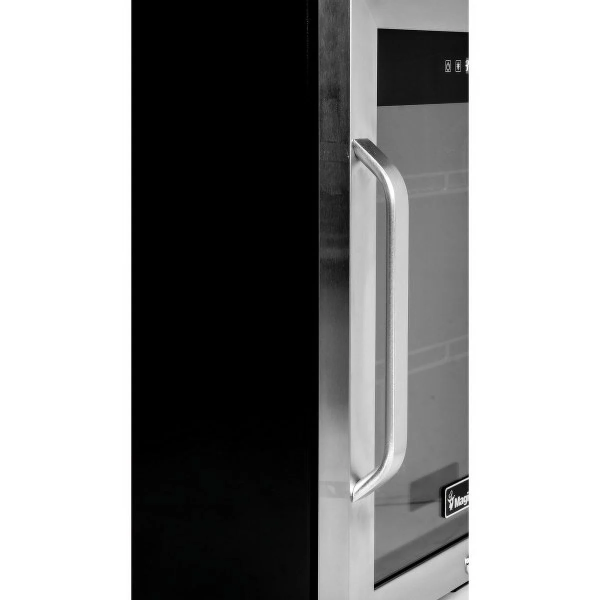 Magic Chef 2.1 Cu Ft Commercial Merchandiser - Black and Stainless 18.9 w x 25.2 h x 16.9 d