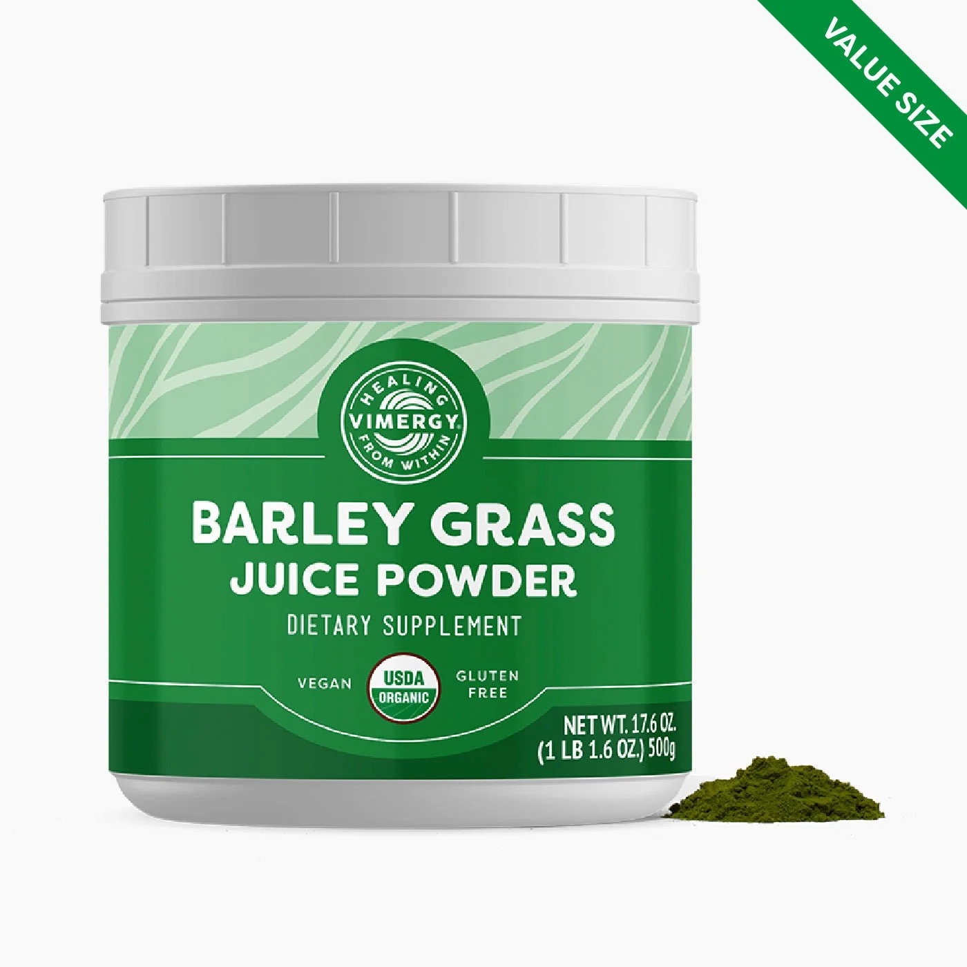 Vimergy USDA Organic Barley Grass Juice Powder, 62 Servings