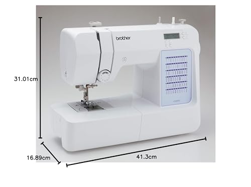 Brother CS5055 Computerized Sewing Machine, 60 Built-in Stitches, LCD Display, 7 Included Feet, White