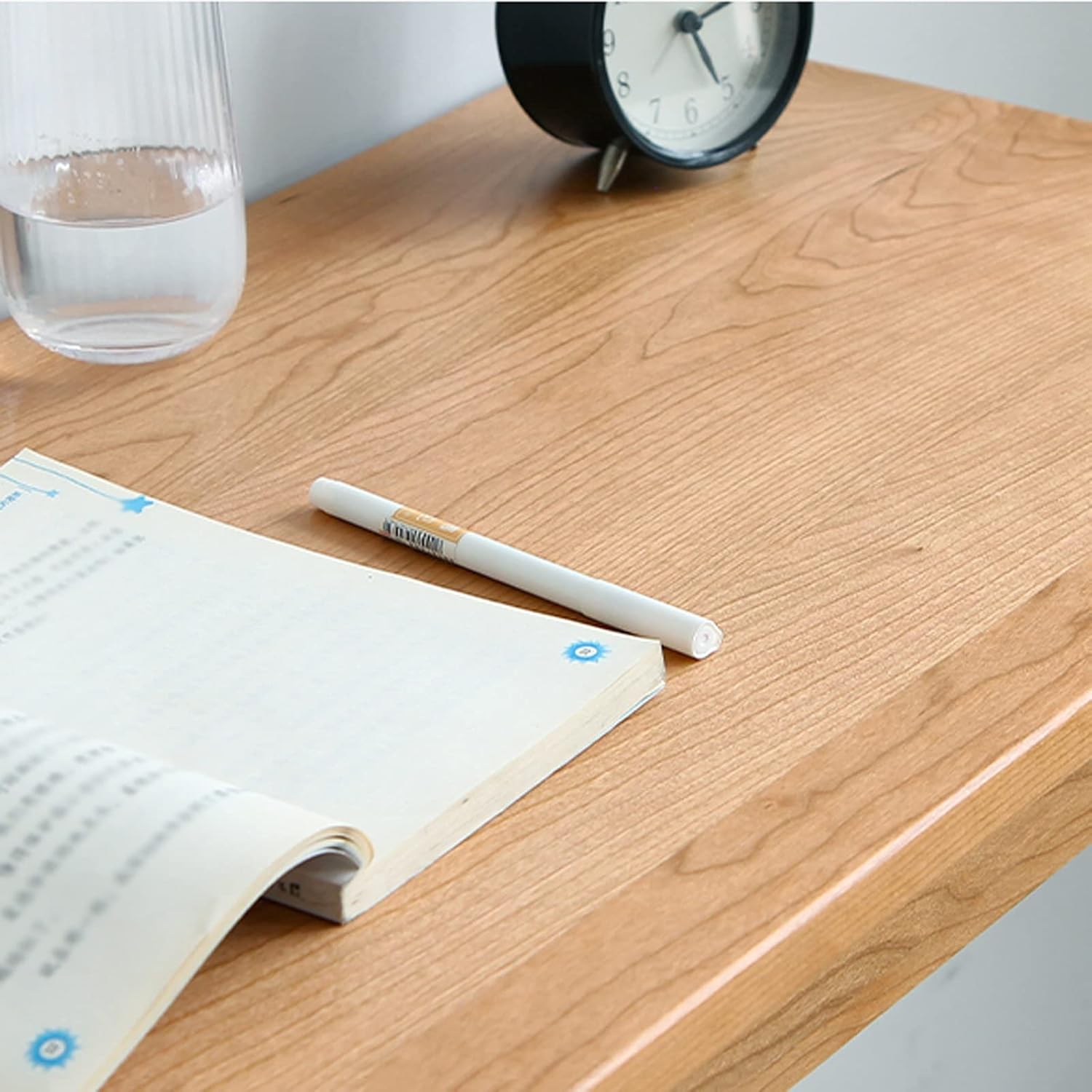 Computer Desk Home Narrow Wooden Desk 1.0/1.2/1.4 Meters Window Table Stable Writing Study Desk Simple Square Leg Cherry Wood Desk, Easy to Install Home Office Desks Pc Table ()