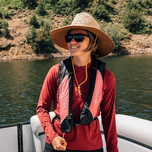 Onyx A/M-24 Automatic/Manual Inflatable Life Jacket, U.S. Coast Guard Approved, Low Profile, Compact Design, Manual Convertible Inflation Option