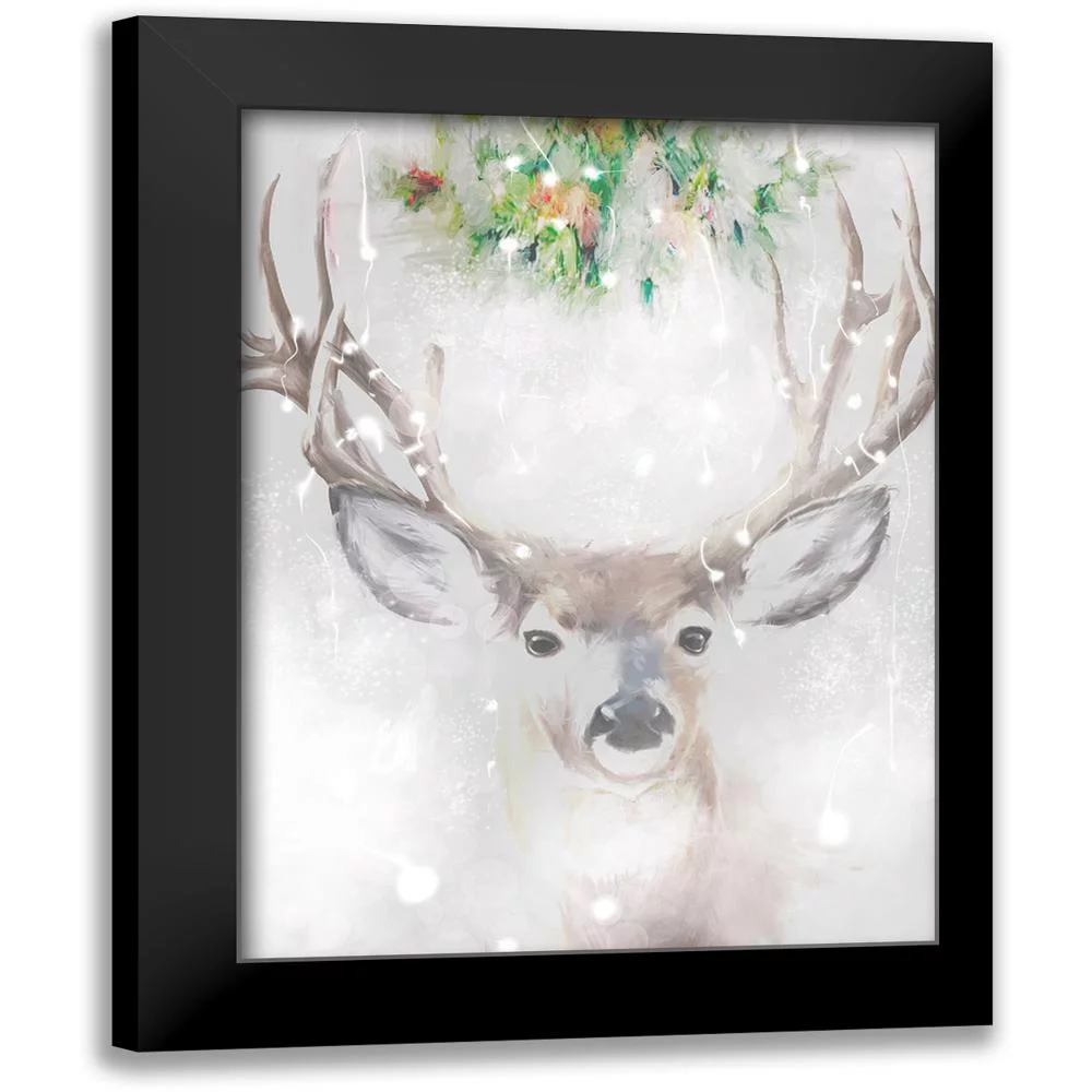 Butcher, Sarah 12x14 Black Modern Framed Museum Art Print Titled - Festive Deer