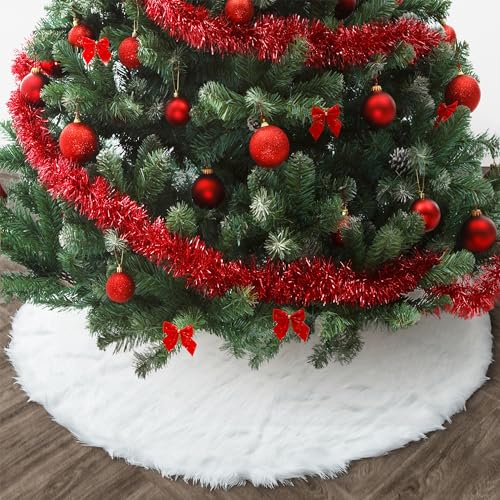 Mr. Pen- Christmas Tree Skirt 48 inches, Knitted Christmas Skirt Tree, Xmas Tree Skirt