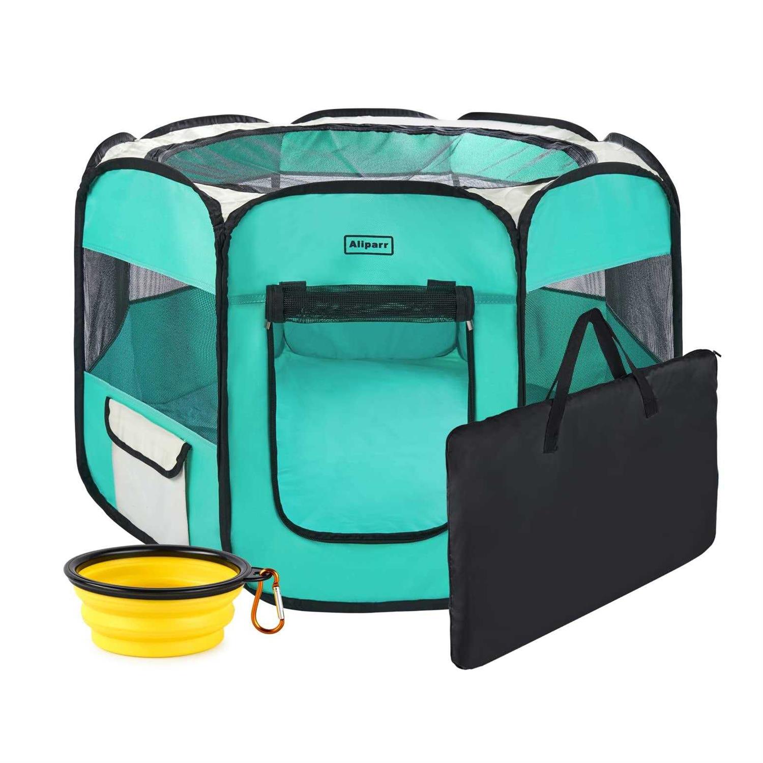 Aliparr Portable Pet Playpen,Dog Playpen Foldable Pet Exercise Pen Tents for Dogscatsrabbitspets,Cat Playpen Indooroutdoor Travel Camping Use - Pet Supplies online store