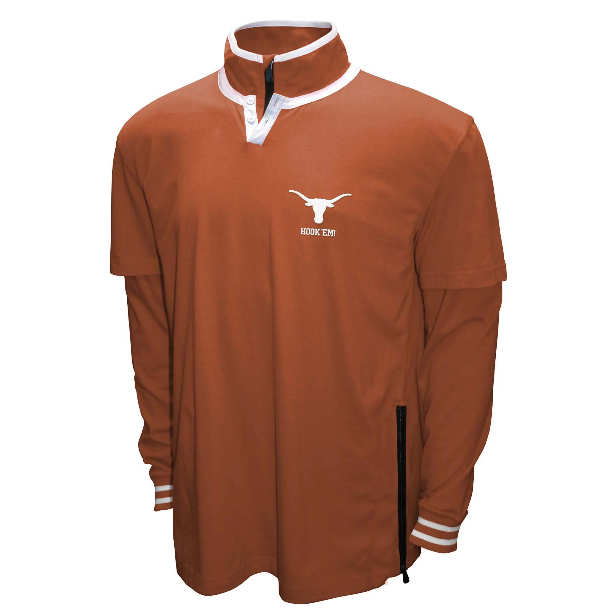 Men's Franchise Club Texas Orange Texas Longhorns 3-in-1 Double-Down T-Shirt & Quarter-Zip Pullover Set