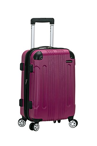 Rockland London Hardside Expandable Luggage with Spinner Wheels, Pink, Carry-On 20-Inch
