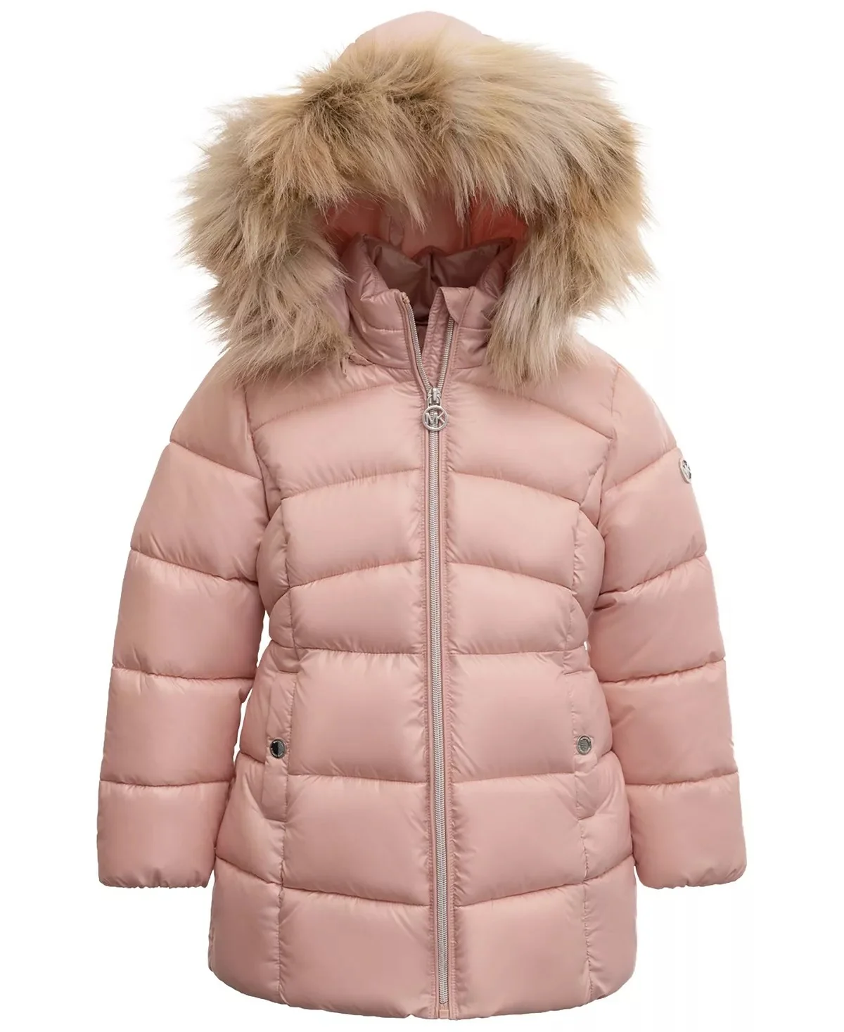 Michael Kors BLUSH Toddler & Little Girls Heavy Weight Stadium Coat, 4T